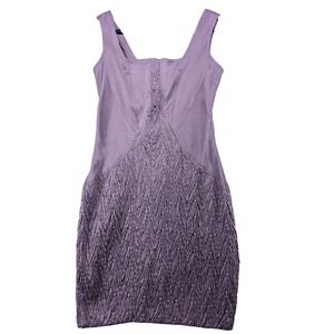 Mesmerize Purple Sleeveless Textured Sheath Dress Style 2683 Lavender Large USA